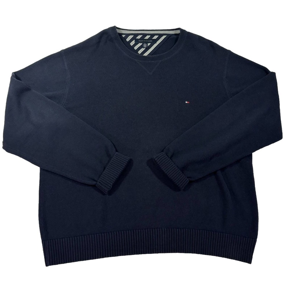 Tommy Hilfiger Blue Crewneck Long Sleeve Pullover Sweater Size XL